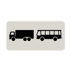 Verkeersbord RVV OB13 - Geldt alleen voor vrachtauto's en bussen