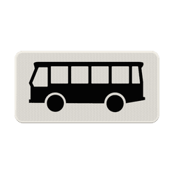 Verkeersbord RVV OB12 - Geldt alleen voor bussen