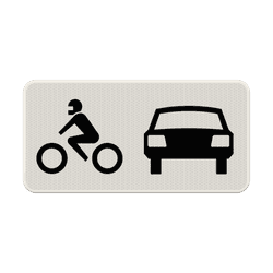 Verkeersbord RVV OB07 - Geldt alleen voor auto's en motoren
