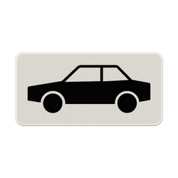 Verkeersbord RVV OB09 - Geldt alleen voor auto's