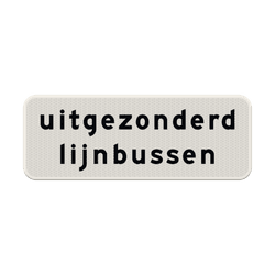 Verkeersbord RVV OB104 - Uitgezonderd lijnbussen