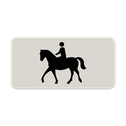 Verkeersbord RVV OB01 - Geldt alleen voor ruiter te paard - reflecterend