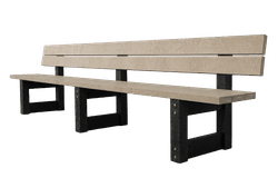 Parkbank - met rugleuning - Type London XL - Tweekleurig
