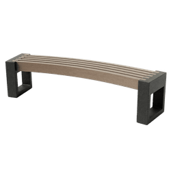Parkbank - zonder rugleuning - Type Canvas 30° - Tweekleurig
