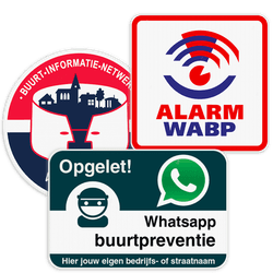 WhatsApp en BIN Buurtpreventie borden