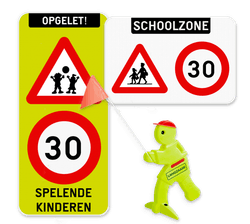 Schoolzone en speeltuinborden