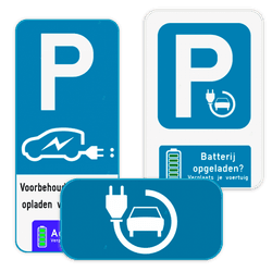 Parkeerborden elektrische voertuigen