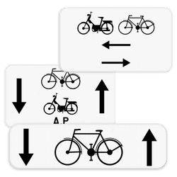 M serie : Onderborden betreffende fietsen en bromfietsen