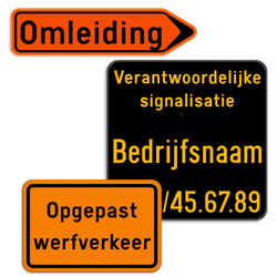 Tijdelijke tekstborden