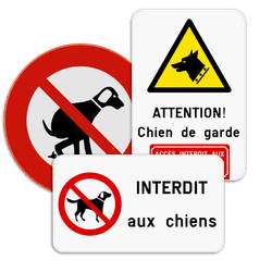 Panneaux pour chiens
