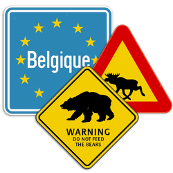 Panneaux de signalisation étrangers