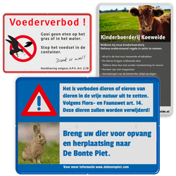 Informatieborden dieren