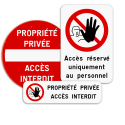 Panneaux d'interdiction d'accès