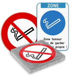 Panneaux d'autorisation/interdiction de fumer