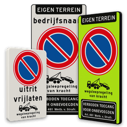 Verboden te parkeren borden