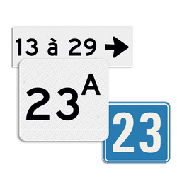 Numéros de maison pour façade