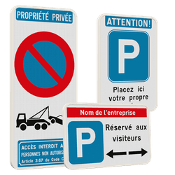 Panneaux de stationnement pour propri&eacute;t&eacute; priv&eacute;e