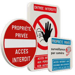 Panneaux d'interdiction d'accès