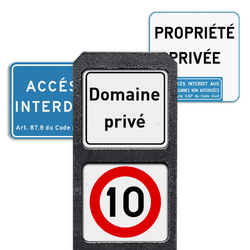 Panneaux de prohibition et propriété privée