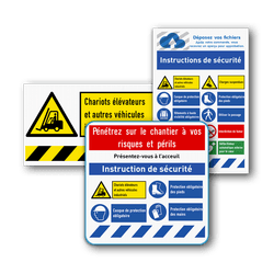 Panneaux de sécurité - Site de production