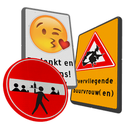 Grappige verkeersborden