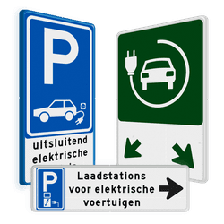 Parkeerborden elektrische auto