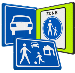 Verkeersregels gebieden borden (G-serie)