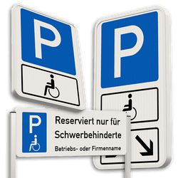 Behindertenparkplatzschild