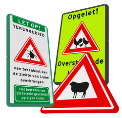 Waarschuwingsborden dieren