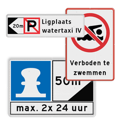 Combinatieborden met tekst