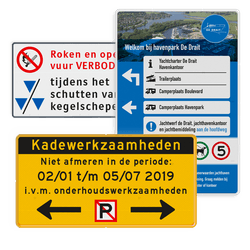 Speciale ontwerpen scheepvaartborden
