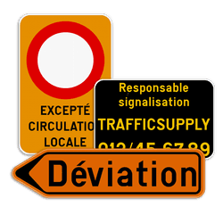 Panneaux de texte temporaires