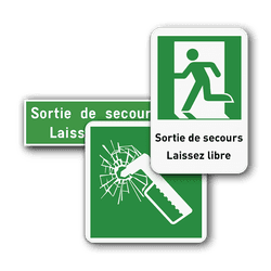 Panneaux de sortie de secours