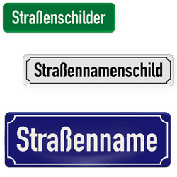 Straßennamenschilder