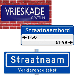 Straatnaamborden conform NEN1772