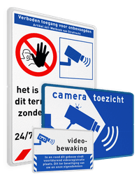 Camerabewaking borden