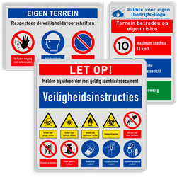Veiligheidsborden voor terrein