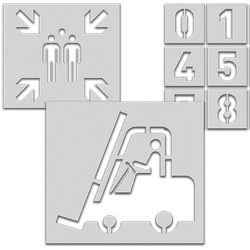 Sjablonen wegmarkering