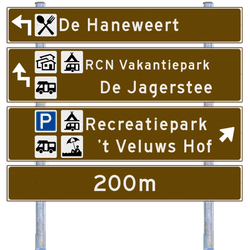Verwijsborden bruin