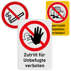 Verbotsschilder