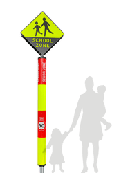 Attentiepalen schoolzone