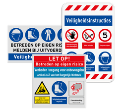 Veiligheidsborden zelf samen stellen