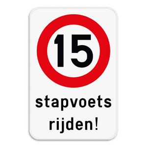 Verkeersbord stapvoets rijden