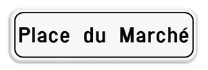 Plaque de rue Belge