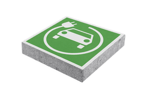 Stoeptegel oplaadpunt elektrische auto's