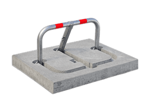 Parkeerbeugel met betonfundatie