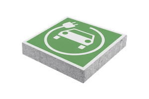 Stoeptegel oplaadpunt elektrische auto's