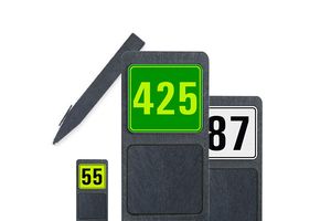 Huisnummerpaal met één nummer