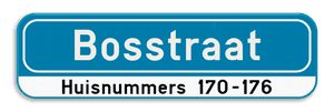 Straatnaambord België 7:2 + Huisnummer