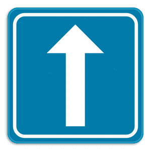 Verkeersbord SB250 F19 - Eenrichtingsverkeer